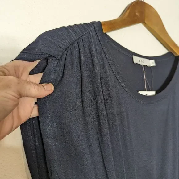 A.L.C. Emilie Midnight Blue Jersey Midi Dress size S New With Tags  NWT - Picture 8 of 16